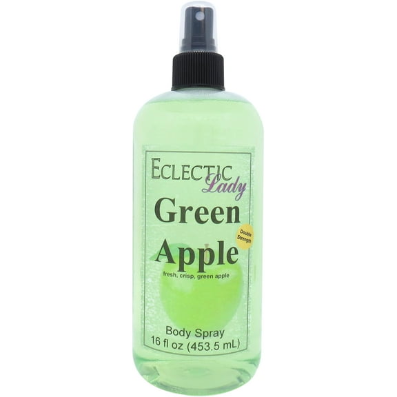Green Apple Body Spray, Eclectic Lady, Hydrating Mist, Unisex (Double Strength), 16 oz
