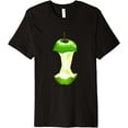 thumbnail image 1 of Green Apple Core Premium T-Shirt men and women can wear, black, white, gifts, 1 of 4
