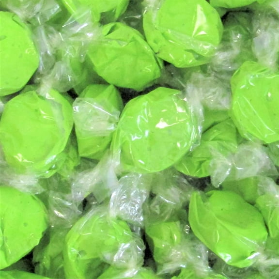 Green Apple Flavored Taffy by Its Delish, 4 Oz Bulk Bag Chewy Fluffy Individually Wrapped Sweet & Juicy Soft Candy Taffies