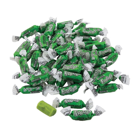 Green Apple Mini Tootsie Roll Frooties Chewy Fruit Candy, Edibles, Wedding, 360 Pieces