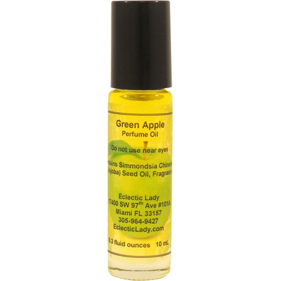 Green Apple Perfume Oil, 0.3 Oz Portable Roll-On Fragrance