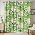 thumbnail image 1 of Green Apples Floral Leaves Painted Blackout Curtains With Grommet, Tropical Apples Fruit Painted Drapes For Baby Nursery Bedroom Living Room Decor 42"W x 108"L (Pack of 2), 1 of 6