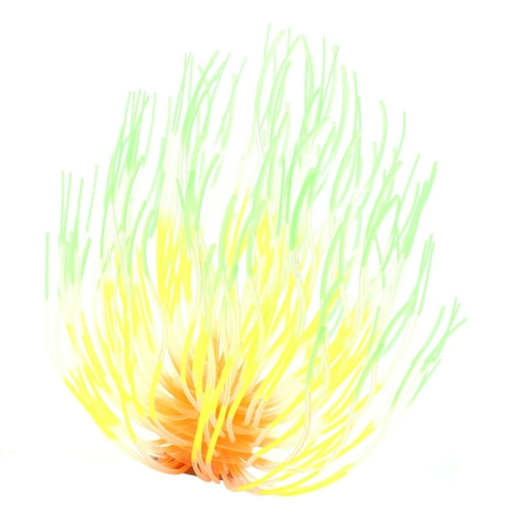 Green Aquarium Simulation Coral Fireworks Flower Silicone Fluorescent Glow Ornaments Fish Tank Decoration