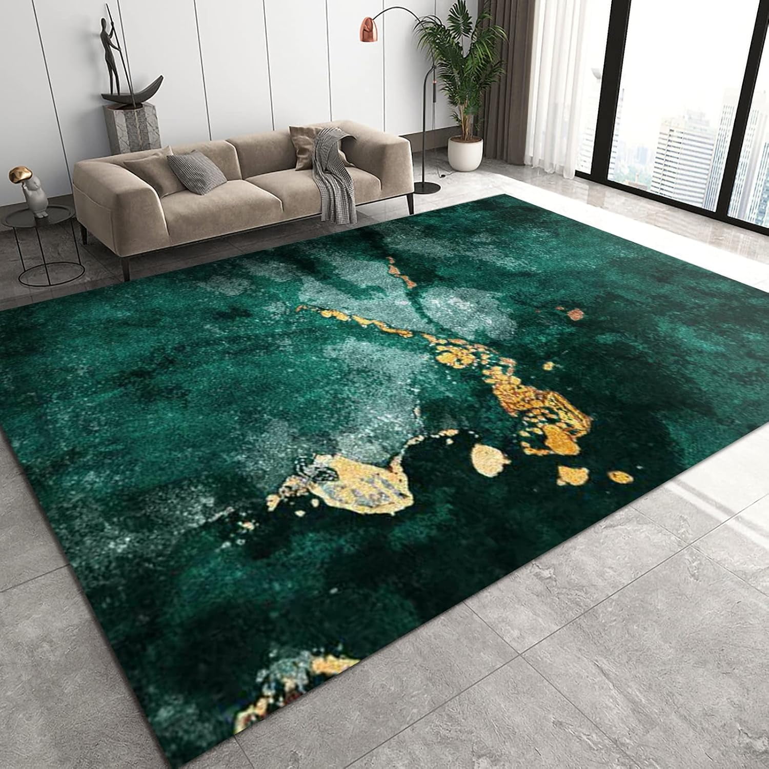 Green Contemporary Apartment Rugs Reference: Green Area Rugs Boho Style Apartment Carpet Porch Mat Shaggy