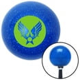 thumbnail image 1 of Green Army Air Corps Blue Metal Flake Shift Knob with M16 x 1.5 Insert Shifter Auto, 1 of 1