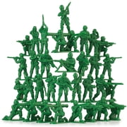 Green Army Men Toy Soldiers 36 Pack - Classic Military Action Figures for Kids - Plastic Army Toys Set for Battle Play, Party Favors, Cake Toppers & Goodie Bags