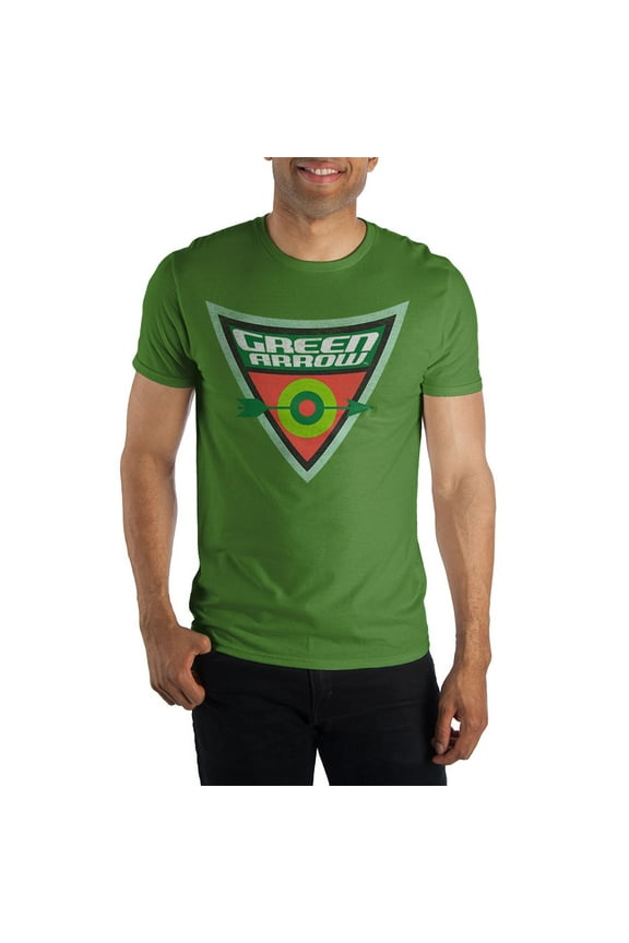 Green Arrow Bullseye Target Men's Green T-Shirt Tee Shirt-X-Large
