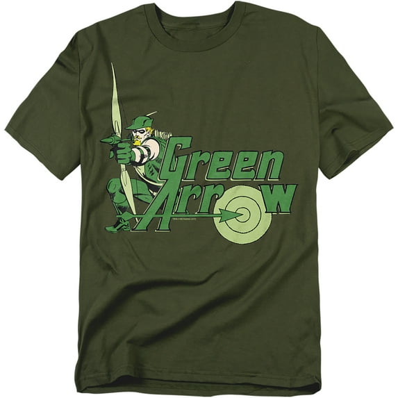 Green Arrow Military Green Target Logo T-Shirt-Men's Small