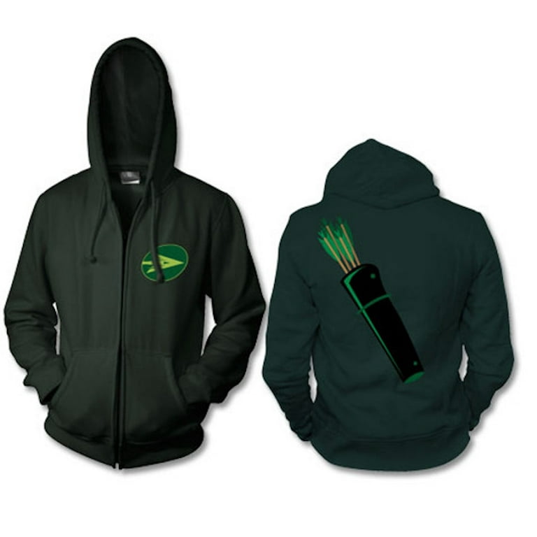 Green Arrow Zip Up Hoodie Costume Walmart