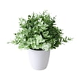 thumbnail image 1 of Green Artificial Eucalyptus Potted Plant, Faux Green Leaf Arrangement Desk Ornament, Tabletop Home Decor for Shelf Office 7.48in, 1 of 5