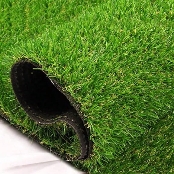 Green Artificial Grass 4 FT x 6 FT 0.8 Fake Grass Turf Mat Indoor Outdoor Artificial Lawn Rug Dogs Pet Synthetic Grass Carpet for Landscape Garden Backyard Patio Customized