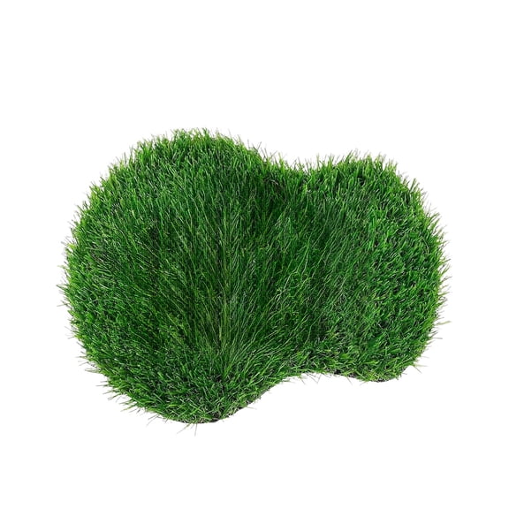 Green Artificial Grass Placemat, 38x30x1cm Plastic Gourd Lawn Mat, Easy-to-Clean for Indoor Outdoor Dining, Home Decor & Party Table Setting