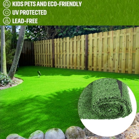 Green Artificial Grass Rug 6 ft. x 8 ft. Patio Deck Indoor Outdoor Landscape