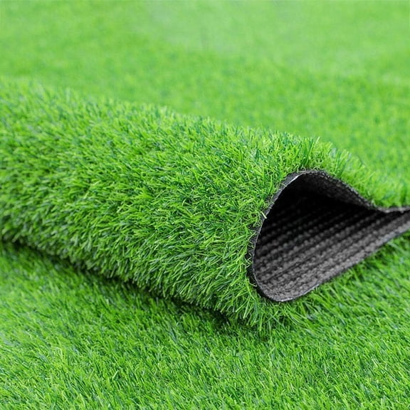 Green Artificial Grass Rug Grass Carpet Rug 3.2' x 6.5', Realistic Fake Grass Deluxe Turf Synthetic Turf Thick Lawn Pet Turf -Perfect for Indoor/Outdoor