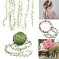 thumbnail image 1 of Green Artificial Hanging Vine 200m – Polyester Garland for Wedding Wall Wreath DIY Craft Decor, 1 of 8