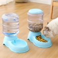 Green Automatic Pet Feeder and drinker set for dogs and cats, dual
