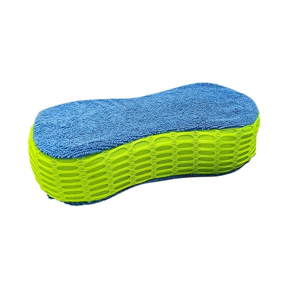 Green Automotive Car Washing Sponge Mesh Block 8 Shape Absorbent Double Sided For Cleaning