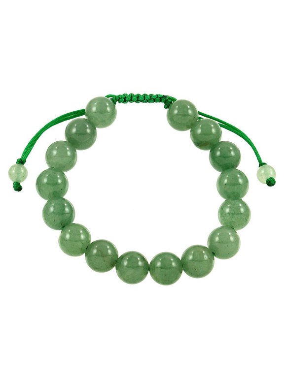 Green Aventurine Bracelet, Adjustable Macrame Cord, Natural 8mmStone Beads, Healing Crystal Jewelry