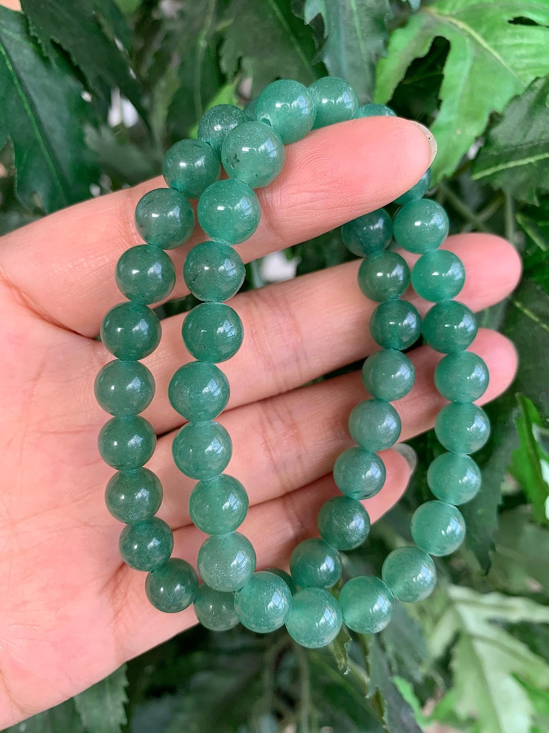 Green Aventurine Crystal Bead Bracelet 8mm, Wholesale Genuine Green Aventurine Stretch Gemstone Bracelet, Gift for Men & Women (10)