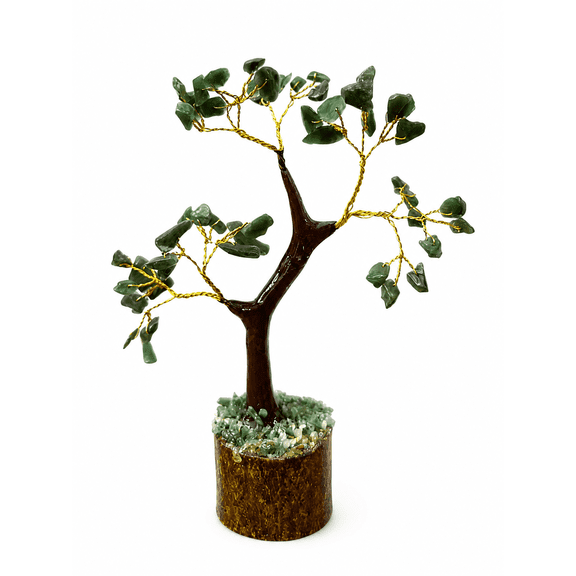 Green Aventurine Crystal Bonsai Tree Set of 1 – Handmade Healing Gemstone Decor