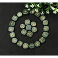 thumbnail image 1 of Green Aventurine Crystal Runes Stone Set Elder Futhark (Premium Set), 1 of 4