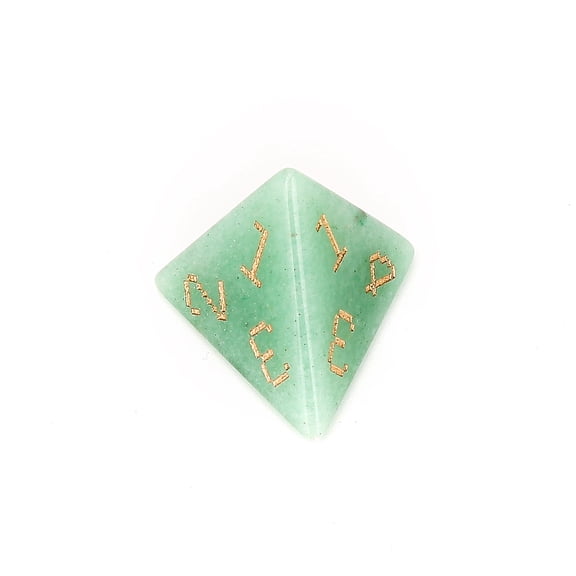 Green Aventurine Dice Hand-Carved Gemstone Dice D4 D6 D8 D10 D12 D20 Percentile or 7PCS Polyhedral Set for DnD & Tabletop RPG