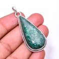 thumbnail image 1 of Green Aventurine -India 925 Sterling Silver Pendant 2.34", Green Green Aventurine Pendant P_8028_325_37, 1 of 2