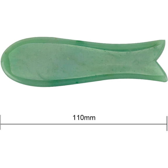 Green Aventurine Jade Guasha Set Tools Face Lift Massage Crystal Energy Stone Traditional Scraper Set for Body Massager 1Pcs (Color : Fingerling)