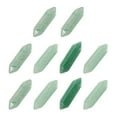 thumbnail image 1 of Uxcell Wand Crystals Stone, 10 Pcs Natural Crystal Polished Love Gemstone Rose Quartz Pocket Bulk Set Balancing Meditation Gifts, Green Aventurine, 1 of 6