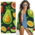 thumbnail image 1 of Green Avocado Beach Towel  Bath Towels  Beach Blanket for Swim Pool, 1 of 8