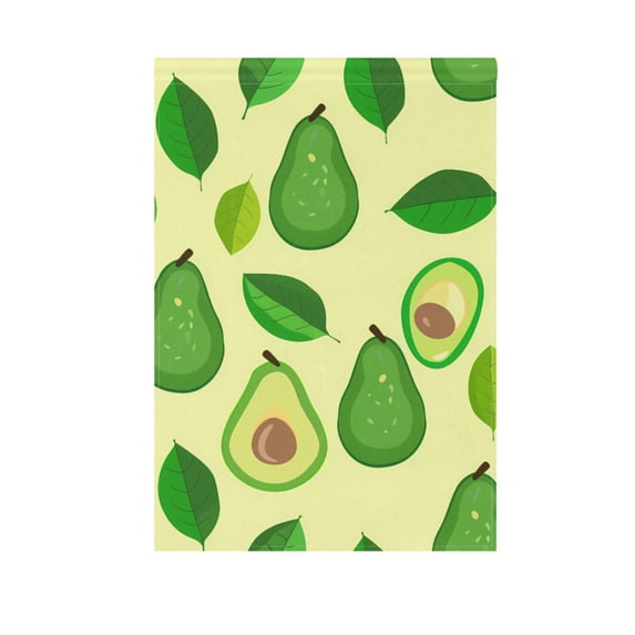 Green Avocado Garden Flag House Banner 12" x 18" Double Sided Outdoor Yard Decoration