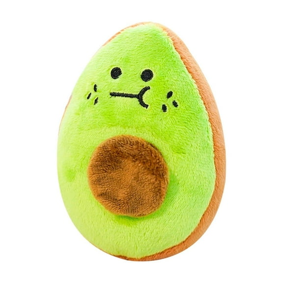 Green Avocado Pet Chew Toy For Dogs And Cats Interactive Plush Toy With Rope Durable Biting Toy For Oral Care Indoor Play Toy For Small Medium Large Pets 5.12 X 3.94 X 1.97 Inches