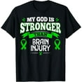 thumbnail image 1 of Green Awareness Ribbon TBI Intracranial Injury Survivor T-Shirt, 1 of 2