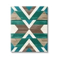 thumbnail image 1 of Green Aztec Geometric Pattern Abstract Graphic Art Gallery Wrapped Canvas Print Wall Art, 1 of 7