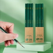 Green/B Hexagonal Pencils 10pcs H/2B Lead Pencils Practice Writing Drawing Pencils Durable Wood Pencils Bulk Pack Pencils