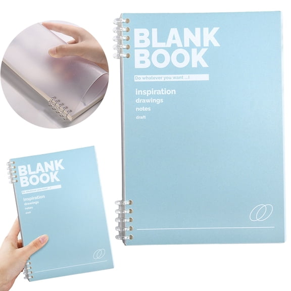 Green B8 Ruled Notebook with Protective Plastic Cover, Portable Thick Writing Journal for Students and Office Daily Note Taking