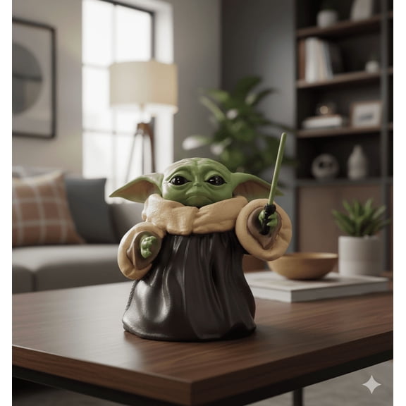 Green Baby Alien with Energy Sword - 8cm Galactic Force Figurine