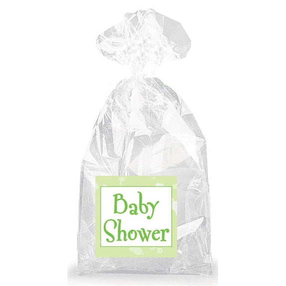 Green Baby Shower Party Favor Bags with Ties - 12pack