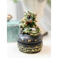 thumbnail image 1 of Green Baby Wyrmling Dragon Holding Egg Decorative Kitchen Timer Figurine 60 Min, 1 of 7