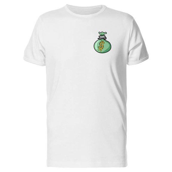 Green Bag Full Of Money  T-Shirt Men -Image by Shutterstock, Male x-Large