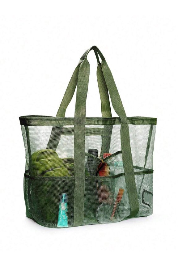 Green Bag With Dual Handles, Large Capacity, Quick Dry, Ventilated Storage