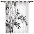 thumbnail image 1 of Green Bamboo Forest Valance Curtains Luxury Curtain Valance Sheer Window Curtains For Kitchen Living Room Garden Pergola, 1 of 6