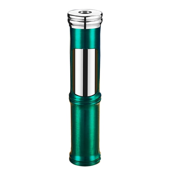 Green Bamboo Metal Windproof Torch Lighter Red Flame Adjustable Butane Refillable For Camping Outdoor Hiking Survival Kit 1Pc 3.5X0.75 In Size 50G / 0.11 Lbs