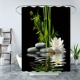 thumbnail image 1 of Green Bamboo Shower Curtain Plant Bamboo Forest Leaf Summer Nature Natural Scenery Bathroom Decor Curtain Set with Hooks 36"W x 72"L (Pack of 1), 1 of 6