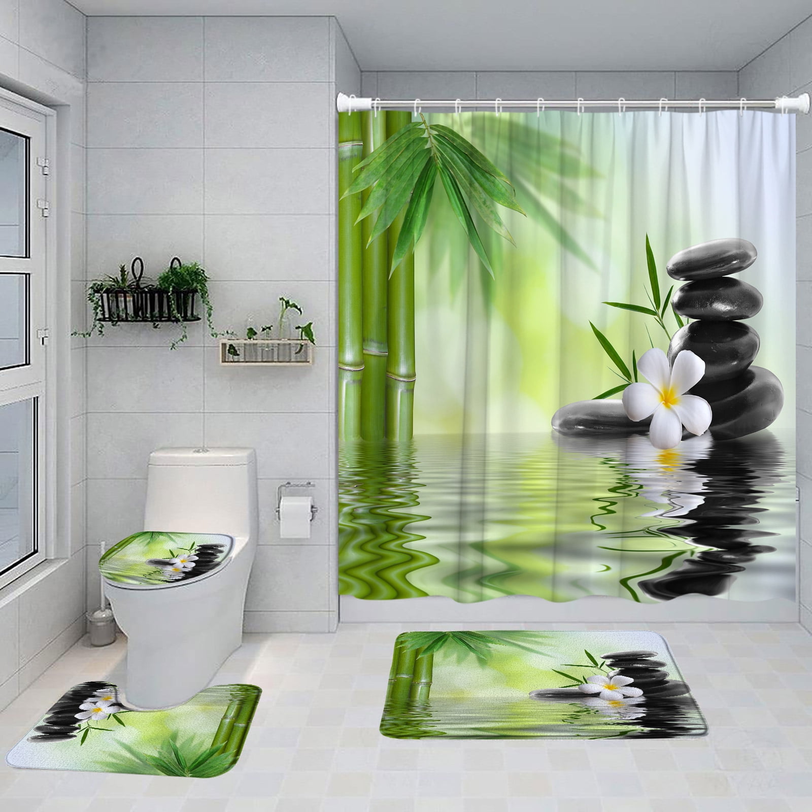 Zen Bathroom Shower Curtain