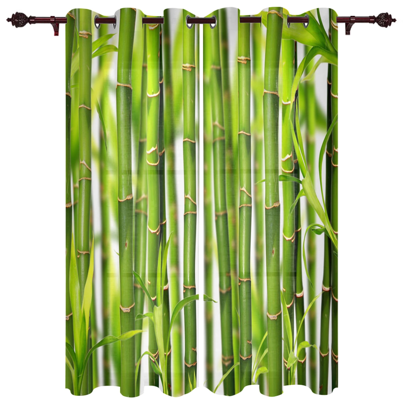 Green BambooWindow Curtains for Living Room Bedroom Luxury Home r