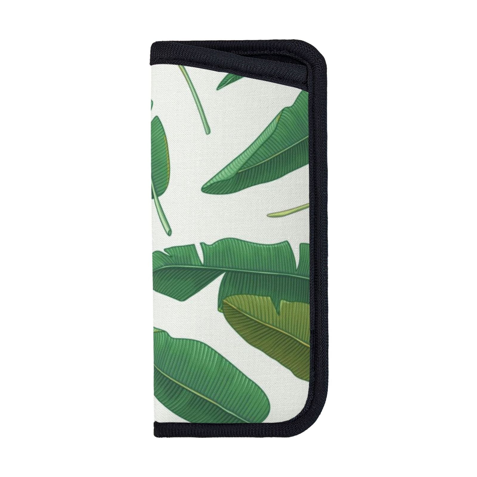 Green Banana Leaves Pattern Eyeglasses Bag Portable Neoprene Eyewear Case