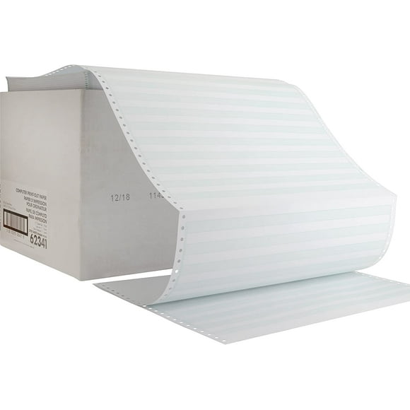 Green Bar Paper, 1 Part, 20 lb, 14-7/8"x11"