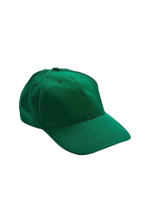 Green Baseball Caps - 12 Pc.