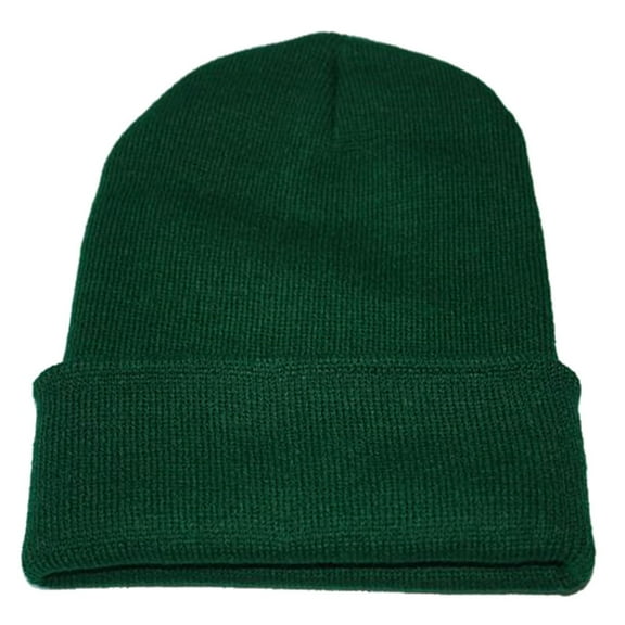 Green Baseball Caps Unisex Slouchy Knitting Beanie Hip Hop Cap Warm Winter Ski Hat